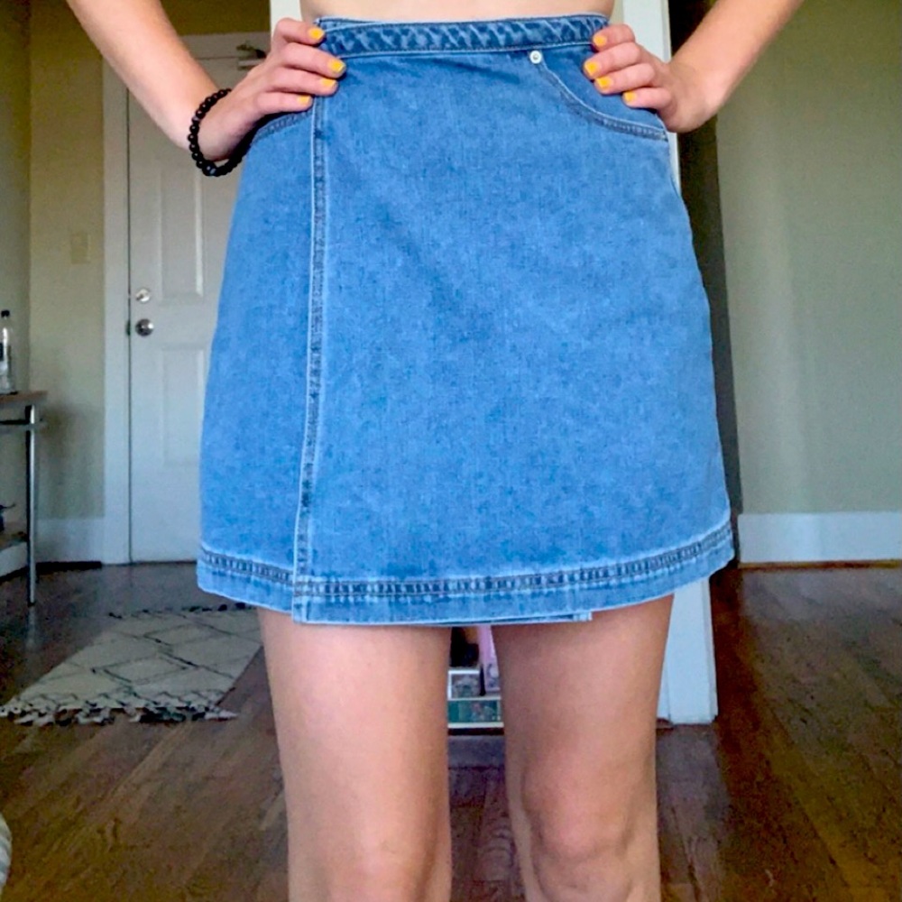 Denim wrap skirt! BDG- urban outfitters